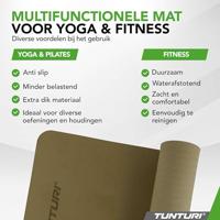 Tunturi Yogamat 8mm | Pilates mat | Fitnessmat | 183 x 61 x 0,8 cm | Incl Draagtas | Anti Slip en Eco | Groen - thumbnail