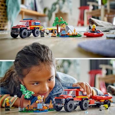 Lego City 60412 Brandweerauto met Reddingsboot - thumbnail