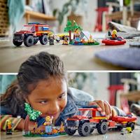 LEGO® CITY 60412 4x4 brandweerauto met reddingsboot - thumbnail