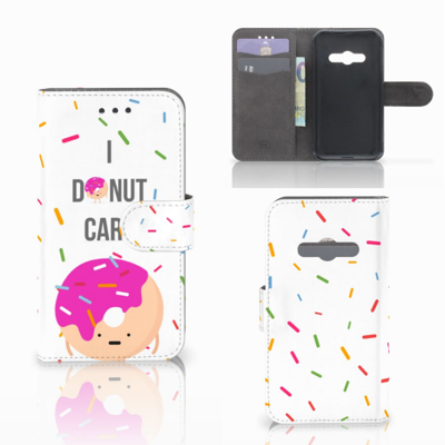 Samsung Galaxy Xcover 3 | Xcover 3 VE | Book Cover | Donut Roze Samsung Galaxy Xcover 3 | Xcover 3 VE | Book Cover | Donut Roze