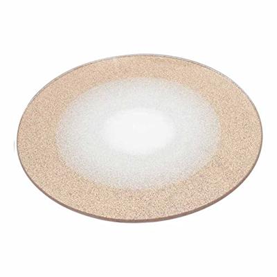 Onderzetter glas glitter 20x0.5cm goud