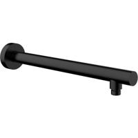 Wiesbaden Caral Douchearm recht met Muurbevestiging - 45cm - Mat Zwart - thumbnail