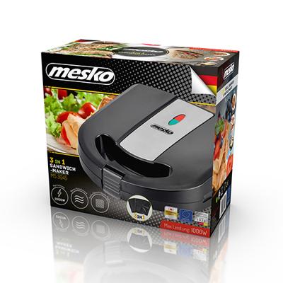 Mesko MS 3045 sandwich maker 1000 W Zwart