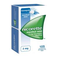 Nicorette Suikervrij Kauwgom Menthol Mint 2mg - thumbnail