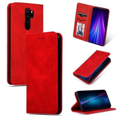 Voor Xiaomi Redmi Note8 Pro retro Skin feel Business magnetische horizontale Flip lederen draagtas (rood)