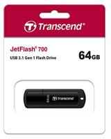 Transcend JetFlash® 700 USB-stick 64 GB Zwart TS64GJF700 USB-A 3.2 Gen 1 - thumbnail