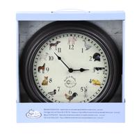 Esschert Design klok met boerderijdierengeluiden - thumbnail