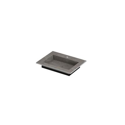 INK Post Wastafel Keramische Slab Envelop Bak met 1 Kraangat - 600x450x10 mm - Armani Grey Mat