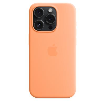 Apple Silicone MagSafe Case iPhone 15 Pro Orange Sorbet