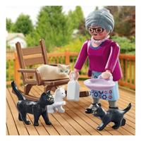 Playmobil 71172 Special Plus Oma met Katten - thumbnail