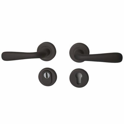 Hardbrass Achterdeurset Sara compleet SKG3 met kerntrekbeveiliging - puurzwart Hardbrass Achterdeurset Sara compleet SKG3 met kerntrekbeveiliging - puurzwart