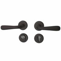 Hardbrass Achterdeurset Sara compleet SKG3 met kerntrekbeveiliging - puurzwart - thumbnail