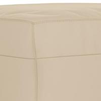 3-delige Loungeset met kussens microvezelstof crèmekleurig - thumbnail