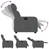 Fauteuil verstelbaar stof donkergrijs - thumbnail