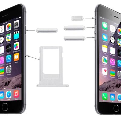 Kaart lade & Volume Control toets & scherm Lock toets & Mute Switch Vibrator sleutel Kit voor de iPhone 6 (Platinum)