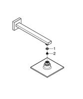 GROHE Euphoria Cube 150 Hoofddouche - 15.2cm - 1 straalsoort - wandarm 28.6cm - chroom 26073000 - thumbnail