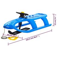 VidaXL Slee met stuur 102,5x40x23 cm polypropeen blauw - thumbnail