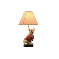 Bureaulamp Home ESPRIT Wit Rood Metaal Hars 50 W 220 V 26 x 26 x 46 cm - thumbnail