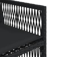 13-delige Tuinset met kussens poly rattan zwart - thumbnail