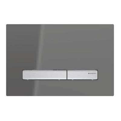 Geberit Bedieningsplaat Sigma 50 DF Spiegelend Rookglas