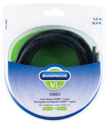 Bandridge Vvl1005 Hdmi-hogesnelheidskabel 5.0 M