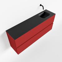 MONDIAZ ADA 120cm toiletmeubel fire. LEX wastafel urban rechts zonder kraangat - thumbnail