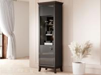 Kolomkast TIROSA 1 deur hoogglans antraciet met led - thumbnail