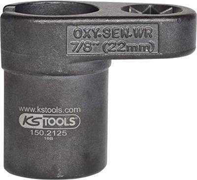 KS Tools 150.2125 1/2 lambda sondes steekdop, gegroefd, 6-kant, 22 mm