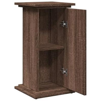 VidaXL Sokkel met opbergruimte 31x30x60 cm bewerkt hout bruin eiken - thumbnail