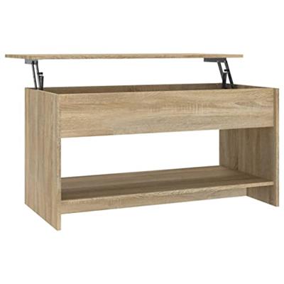 Salontafel 102x50x52,5 cm bewerkt hout sonoma eikenkleurig Salontafel 102x50x52,5 cm bewerkt hout sonoma eikenkleurig