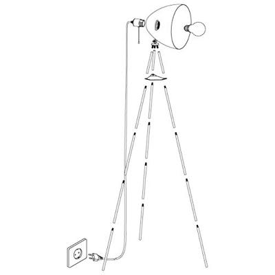 EGLO Chester 1 Vloerlamp - E27 - 149,5 cm - Roest|Goud