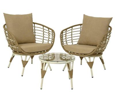 Evora bistroset wicker naturel Decoris - Decoris