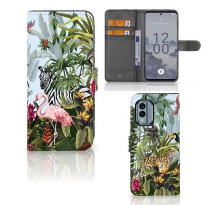 Telefoonhoesje | Met pasjeshouder | voor Nokia X30 Jungle Telefoonhoesje | Met pasjeshouder | voor Nokia X30 Jungle