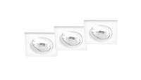 Trio Set vierkante inbouwspotsJura (3x) wit - 650000331 - thumbnail