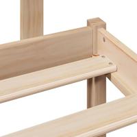 Bed met boekenkast zonder matras massief grenenhout 140x200 cm - thumbnail