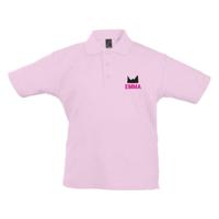 Polo voor kinderen bedrukken - Roze - 4 jaar - thumbnail