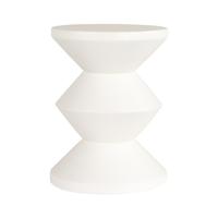 Richmond Ronde Bijzettafel 'Bloomstone' 35cm, kleur Wit - thumbnail