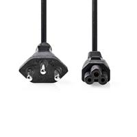 Nedis CEGL11220BK20 Stroomkabel Ch Type 12 Iec-320-c5 Recht Recht Vernikkeld 2.00 M Rond Pvc Zwart Label - thumbnail