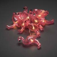 Konstsmide 3132-343 Motief lichtketting Flamingo Binnen werkt op batterijen Aantal lampen 10 LED Warmwit Verlichte lengte: 1.8 m Timer - thumbnail