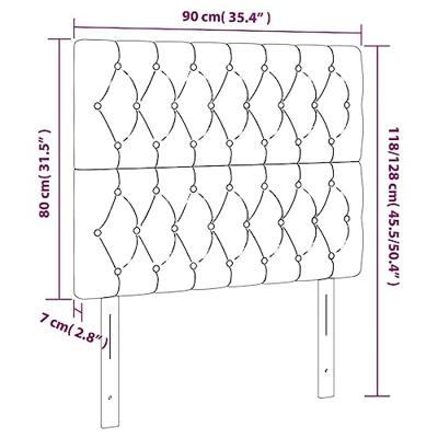 Hoofdborden 2 st 90x7x78/88 cm fluweel zwart Hoofdborden 2 st 90x7x78/88 cm fluweel zwart