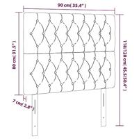 Hoofdborden 2 st 90x7x78/88 cm stof taupe - thumbnail