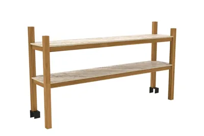 Passion Grills | Buitenkeuken Onderdeel | Milano Opzetschappen | 111 x 23,5 cm | Albastro Cream