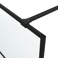 Inloopdouchewand 140x195 cm mat ESG-glas zwart - thumbnail