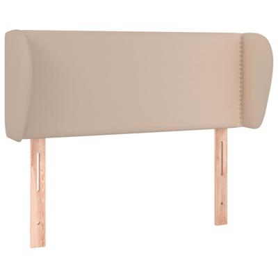 Hoofdbord met randen 93x23x118/128 cm kunstleer cappuccinokleur - thumbnail