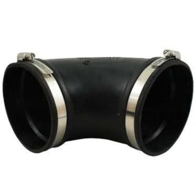 As an English-speaking Senior Content Marketer, I would like to provide you with the following translation: Air Aqua Flexible Rubber Bend 90°, 125mm - Weatherproof Pond Connection, Durable Installation