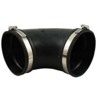 As an English-speaking Senior Content Marketer, I would like to provide you with the following translation: Air Aqua Flexible Rubber Bend 90°, 125mm - Weatherproof Pond Connection, Durable Installation - thumbnail