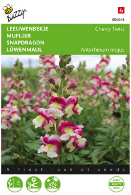 Zaden antirrhinum leeuwenbekje cherry twist 0.05 gram Buzzy - Buzzy
