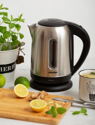 Mesko MS 1288 waterkoker 1,7 l 2200 W Zwart, Roestvrijstaal