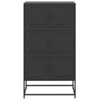 Dressoir 68,5x38,5x123,5 cm staal zwart - thumbnail