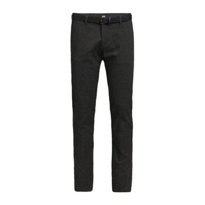 WE Fashion Fundamentals skinny chino met all over print antraciet